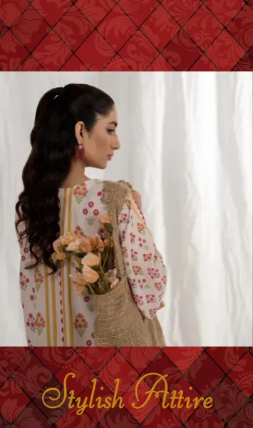 Adan's Libas Satin Lawn Stitched Co-Ords Set _ Light Pink 